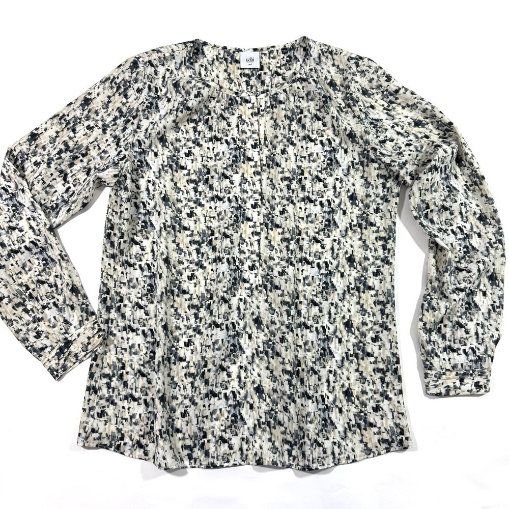 CAbi 3094 Shatter Popover Blouse Split Neck